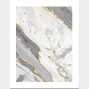 marble grey gradient Posters and Art